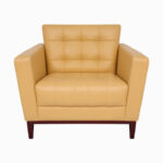 STYLE 8027A Single Seater Custom made Sofa Artificial Leather PVC Yellow