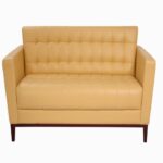STYLE 8027B Two Seater Custom made Sofa Artificial Leather PVC Yellow