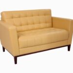 STYLE 8027C Three Seater Custom made Sofa Artificial Leather PVC  Yellow