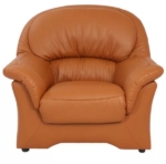 STYLE 8028A Single Seater Custom made Sofa Artificial Leather PVC Orange - Image 3