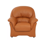 STYLE 8028A Single Seater Custom made Sofa Artificial Leather PVC Orange