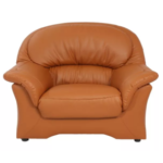 STYLE 8028B Two Seater Custom made Sofa Artificial Leather PVC Orange