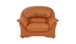 STYLE 8028B Two Seater Custom made Sofa Artificial Leather PVC Orange