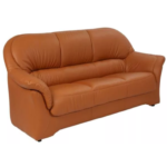 STYLE 8028C Three Seater Custom made Sofa Artificial Leather PVC Orange