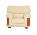 STYLE 8029A Single Seater Custom made Sofa Artificial Leather PVC Cream