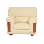 STYLE 8029A Single Seater Custom made Sofa Artificial Leather PVC Cream