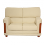 STYLE 8029B Two Seater Custom made Sofa Artificial Leather PVC Cream
