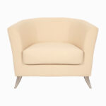 STYLE 8033A Single Seater Custom made Sofa Artificial Leather PVC Beige