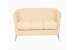 STYLE 8033C Three Seater Custom made Sofa Artificial Leather PVC Beige