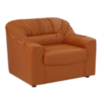 STYLE 8034A Single Seater Custom made Sofa Artificial Leather PVC Orange
