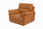 STYLE 8036A Single Seater Custom made Sofa Artificial Leather PVC Brown - Image 2