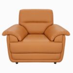 STYLE 8036A Single Seater Custom made Sofa Artificial Leather PVC Brown