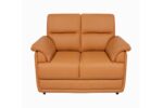 STYLE 8036B Two Seater Custom made Sofa Artificial Leather PVC Brown
