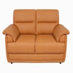 STYLE 8036B Two Seater Custom made Sofa Artificial Leather PVC Brown