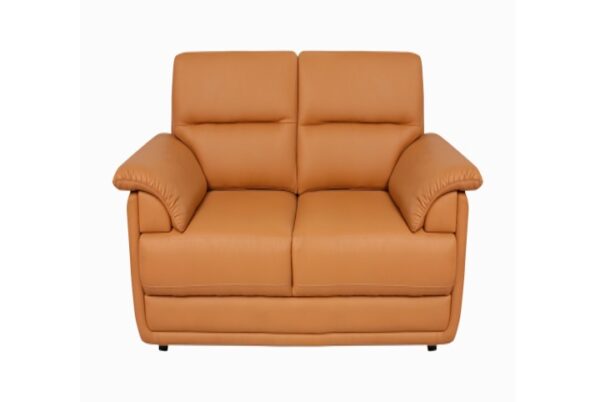 STYLE 8036B Two Seater Custom made Sofa Artificial Leather PVC Brown