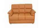 STYLE 8036C Three Seater Custom made Sofa Artificial Leather PVC Brown