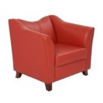 STYLE 8038A Single Seater Custom made Sofa Artificial Leather PVC Red