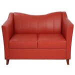 STYLE 8038B Two Seater Custom made Sofa Artificial Leather PVC Red
