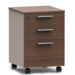 Luna 3 Drawer Mobile Pedestal Australia Oak + Ash Melamine