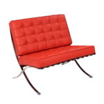 STYLE 8000A Single Seater Custom made Sofa Artificial Leather PVC Red