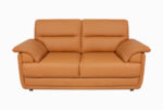 STYLE 8036B Two Seater Custom made Sofa Artificial Leather PVC Brown - Image 3