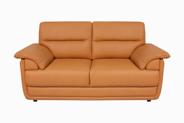 STYLE 8036B Two Seater Custom made Sofa Artificial Leather PVC Brown - Image 3