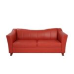 STYLE 8038B Two Seater Custom made Sofa Artificial Leather PVC Red - Image 2