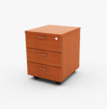 CH 3 Drawer Mobile Pedestal Melamine Cherry - Image 3