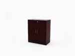 MH Low Cabinet Swing Door Melamine Mahogany - Image 2