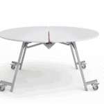 Style Dining Table Foldable Round Four Seaters