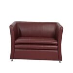 STYLE 8001B Two Seater Custom made Sofa Artificial Leather PVC Maroon