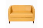 STYLE 8022C Three Seater Custom made Sofa Artificial Leather PVC Yellow