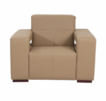 STYLE 8026A Single Seater Custom made Sofa Artificial Leather PVC Light Brown