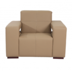 STYLE 8026A Single Seater Custom made Sofa Artificial Leather PVC Light Brown
