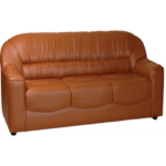 STYLE 8034C Three Seater Custom made Sofa Artificial Leather PVC Orange