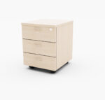 MP 3 Drawer Mobile Pedestal Melamine Maple - Image 2
