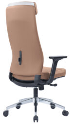 663A-HS High Back Chair in Brown PU Leather - Image 2