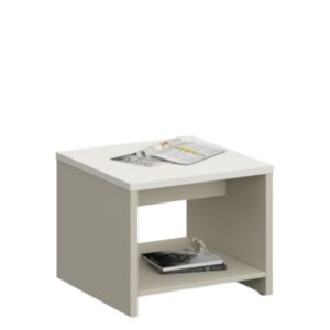 Paris Coffee / Corner / End Table 48cm White-Ash Gray Melamine