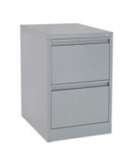 2 Drawer Vertical Steel  Filing Cabinet Grey