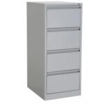 4 Drawer Vertical Steel  Filing Cabinet Grey