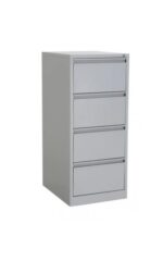 4 Drawer Vertical Steel  Filing Cabinet Grey