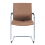 913C-HS Visitor Chair in Brown with Chrome Cantilever