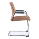 913C-HS Visitor Chair in Brown with Chrome Cantilever - Image 3
