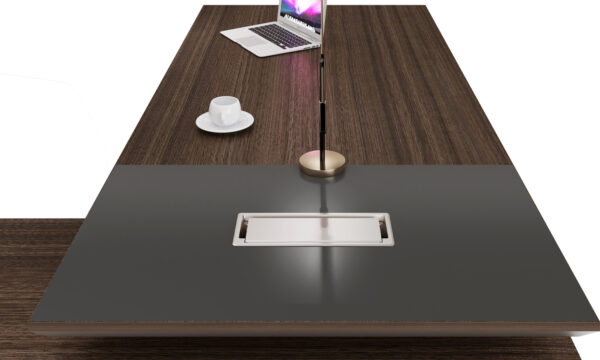 Riya 180L Executive L-Shape Desk Rhine Oak-Iron Grey - Image 3
