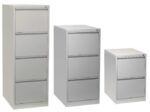 3 Drawer Vertical Steel  Filing Cabinet Grey - Image 2