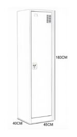 ISL-1 Single Door Locker Steel Grey - Image 4