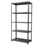 Slotted Angle Shelving with 5 Shelves from Top to Bottom