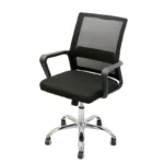 V02 Ergonomic Medium Back Mesh Chair Black - Image 2