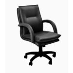 130B Custom-made Medium Back Chair in PVC Black