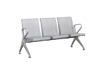 Style C3 Seater Metal Bench Grey